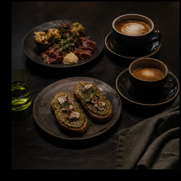 Coffee and small plates